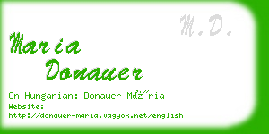 maria donauer business card